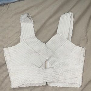 White Charlotte Russe size s going out crop top